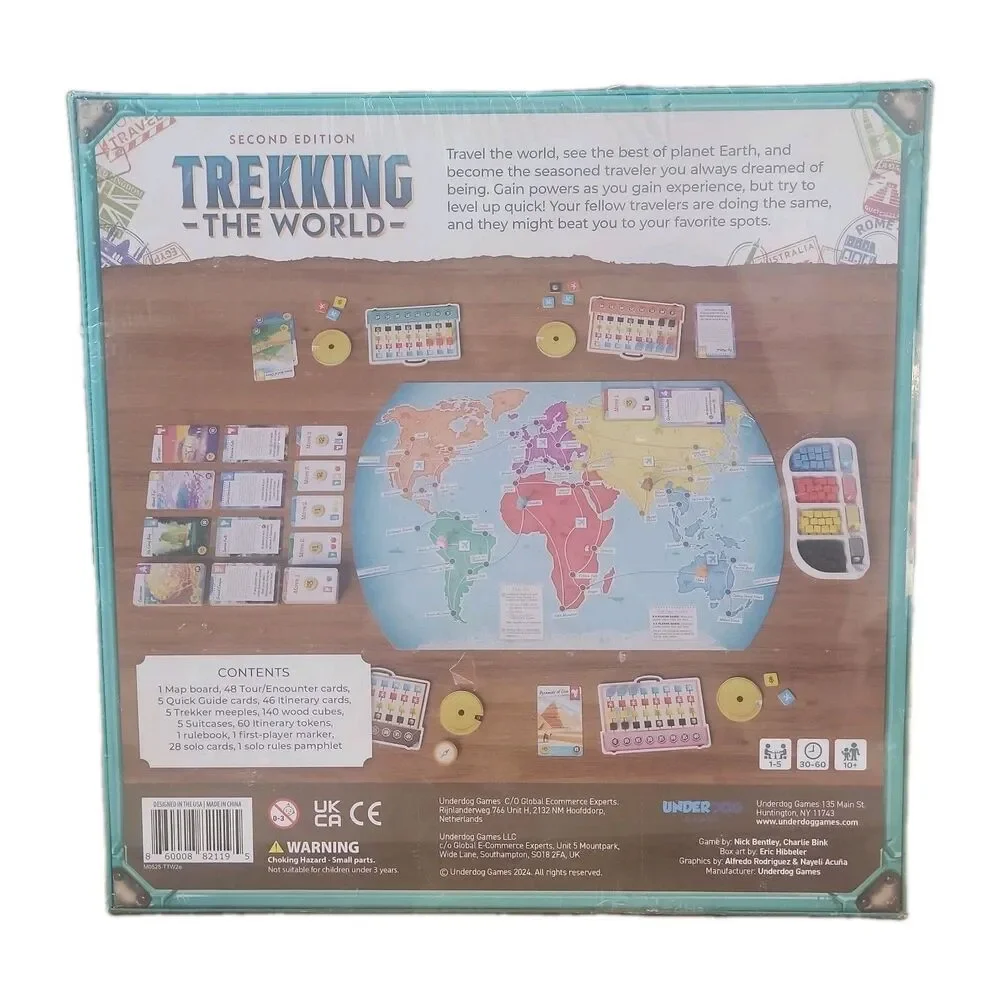 New TREKKING THE WORLD BOARD GAME second edition English SEALED